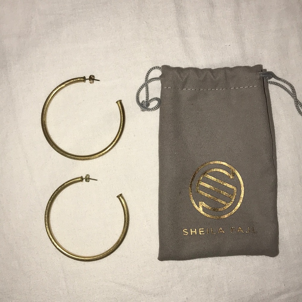 Gold Sheila Fajl Hoops